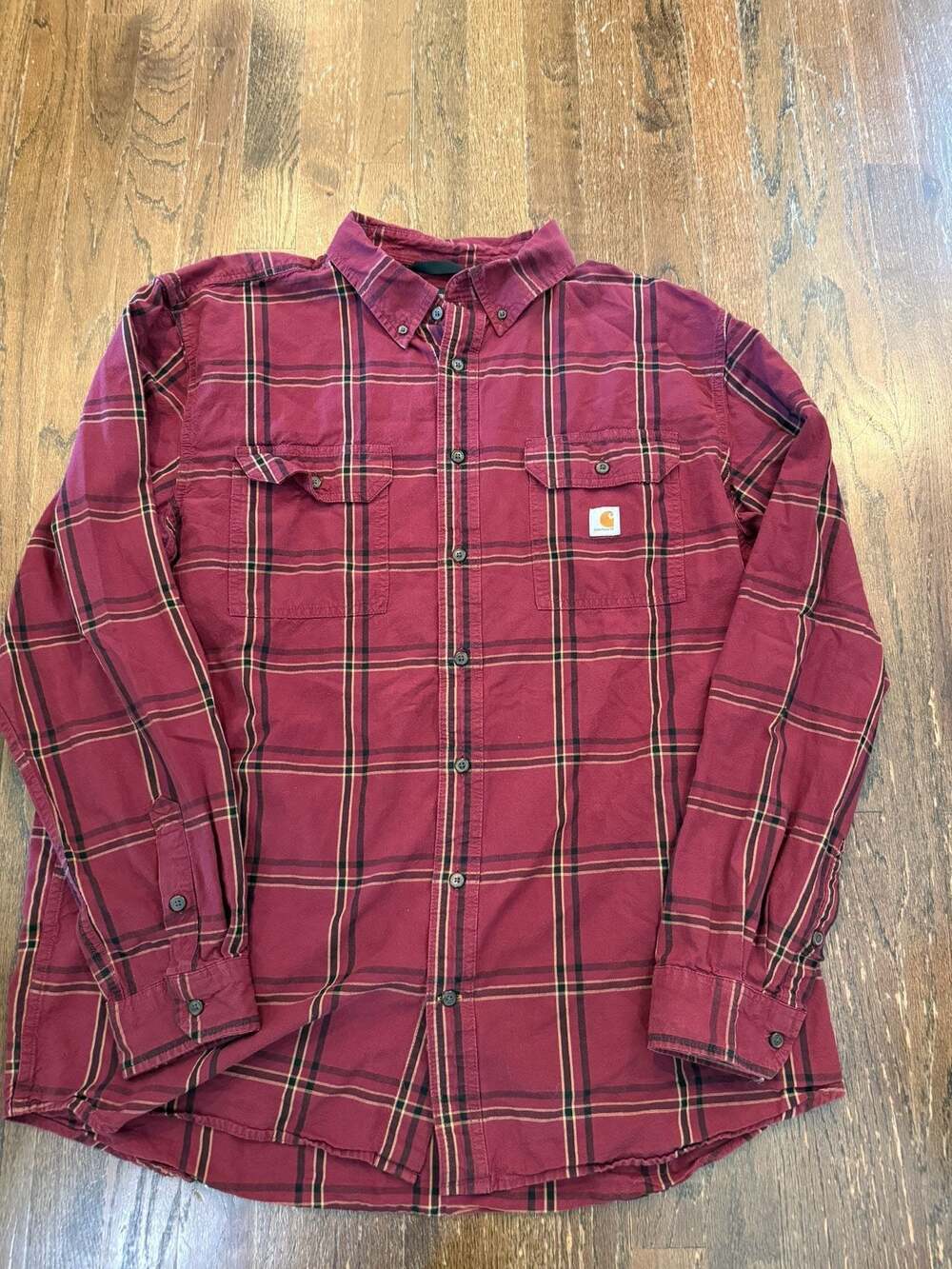 Carhartt Loose Fit Plaid Flannel Shirt XL Tall